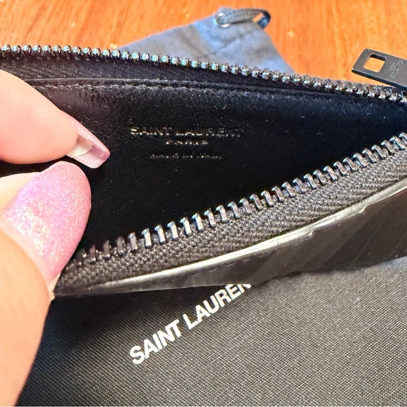 Saint Laurent Fragments Zippered Card Case main image 3